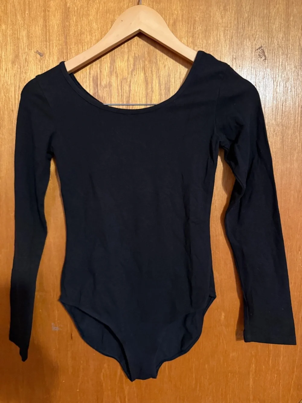 •DANSKIN•BLACK LONG SLEEVE LEOTARD SIZE XL (14-16) EUC